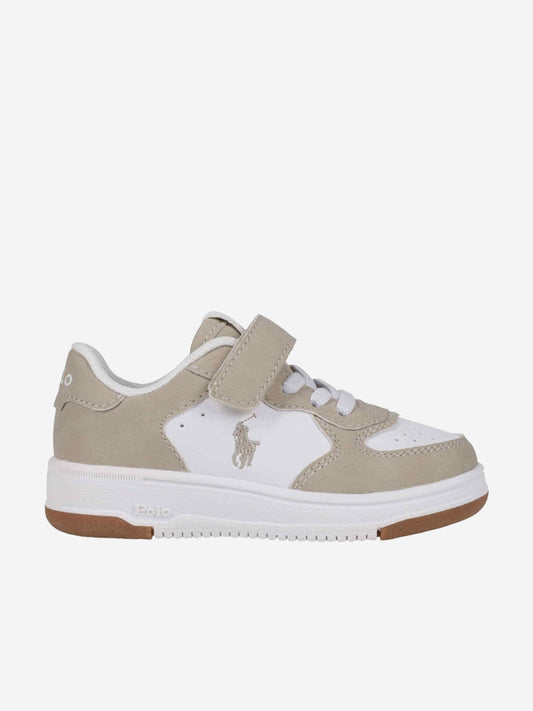 Boys Masters Court PS Trainers in Beige