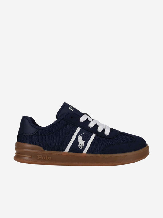 Boys Heritage Court III T-Toe Trainers in Navy