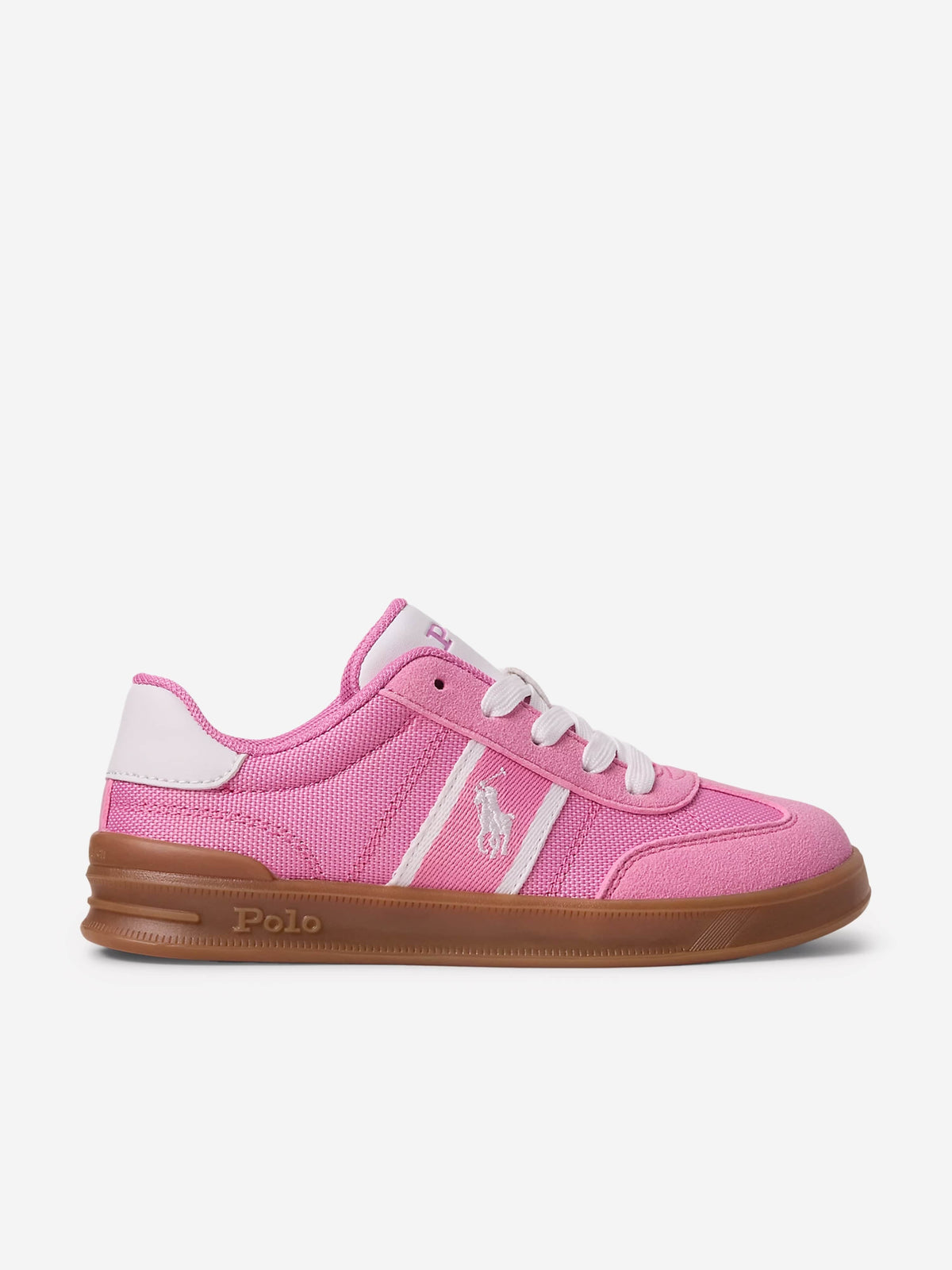 Girls Heritage Court III T-Toe Trainers in Pink