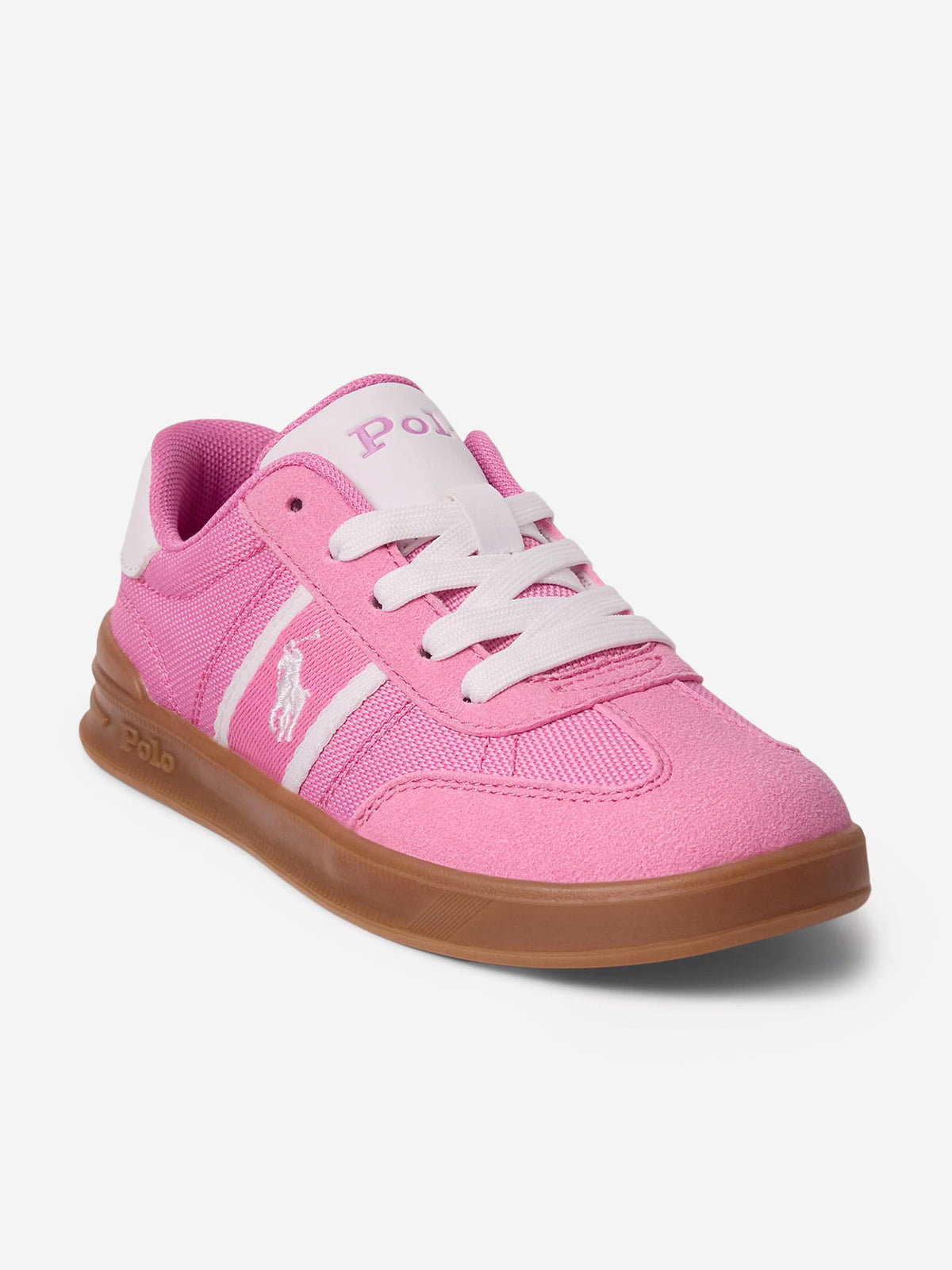 Girls Heritage Court III T-Toe Trainers in Pink