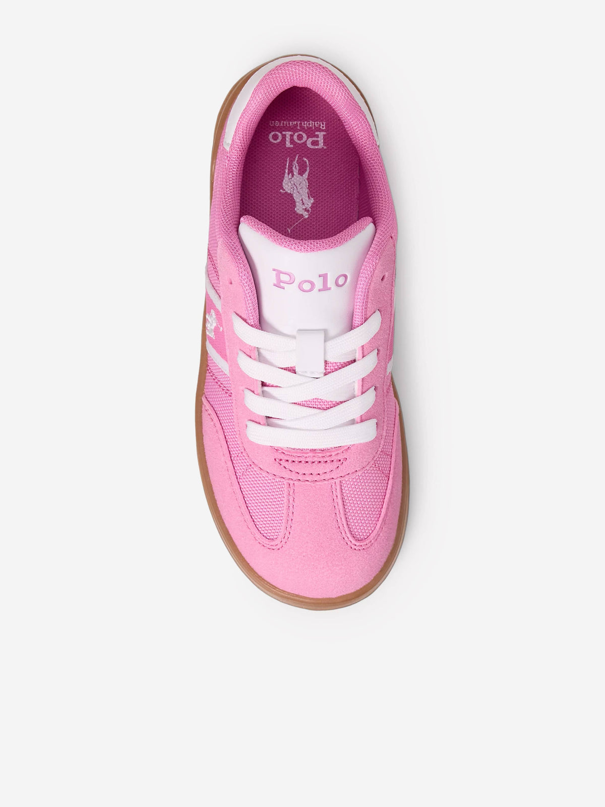 Girls Heritage Court III T-Toe Trainers in Pink