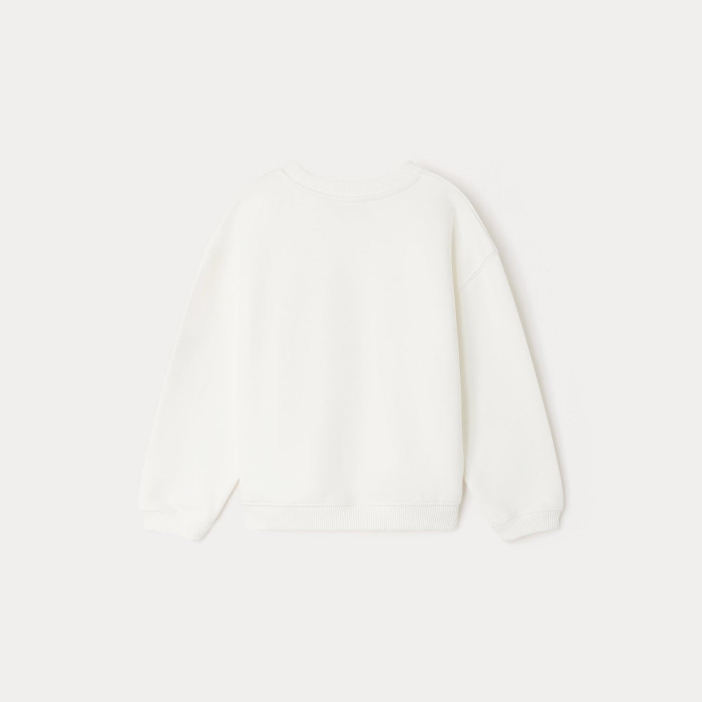 女童白色Logo棉卫衣