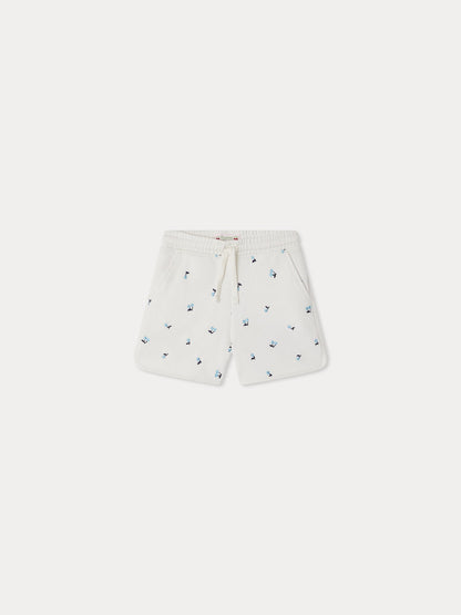 Short Caroline en molleton brodé cerises