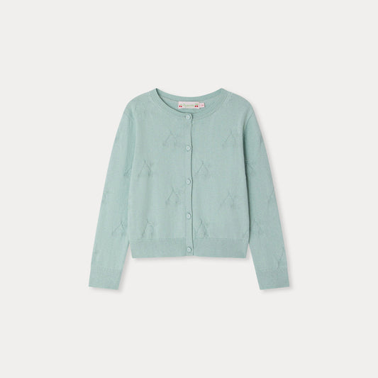 女童浅绿色棉开衫