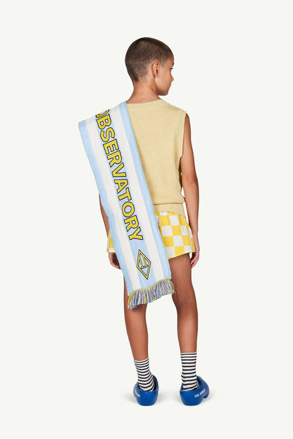 男童黄色方格游泳短裤