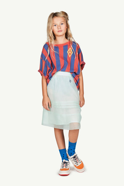 女童绿色薄纱短裙