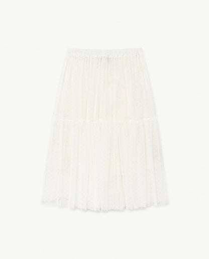 女童白色Logo短裙