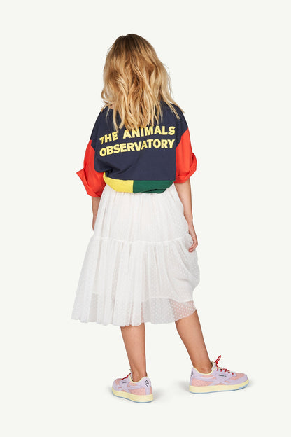 女童白色Logo短裙