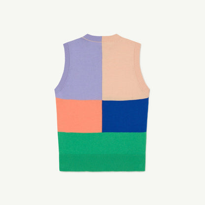 女童彩色Logo棉背心