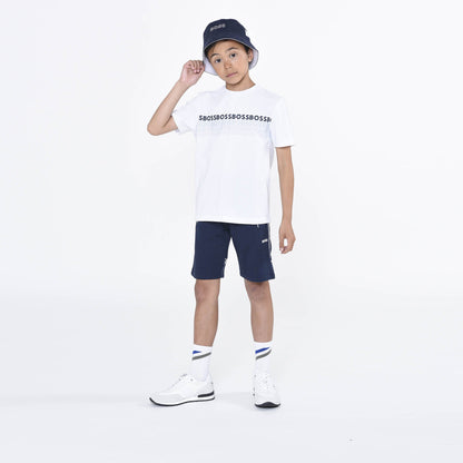 男童藏青色Logo渔夫帽