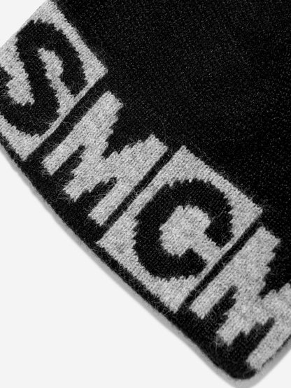 Stella McCartney Kids Logo Beanie Hat in Black