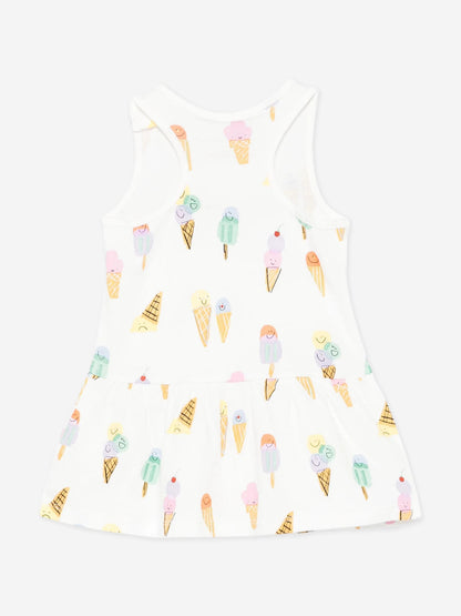 Baby Girls Ice Cream Jersey Dress in Ivory