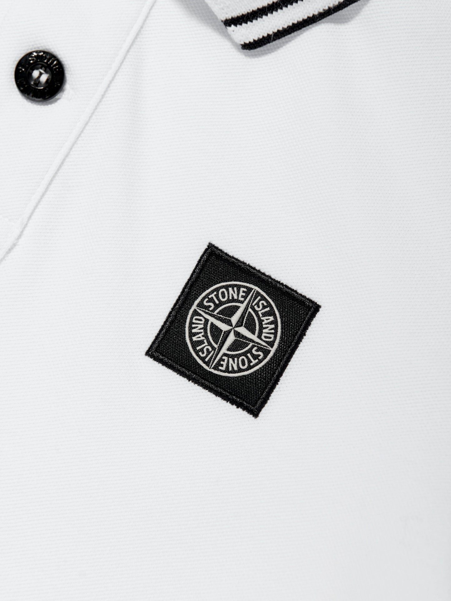 Boys Compass Logo Polo Shirt in White