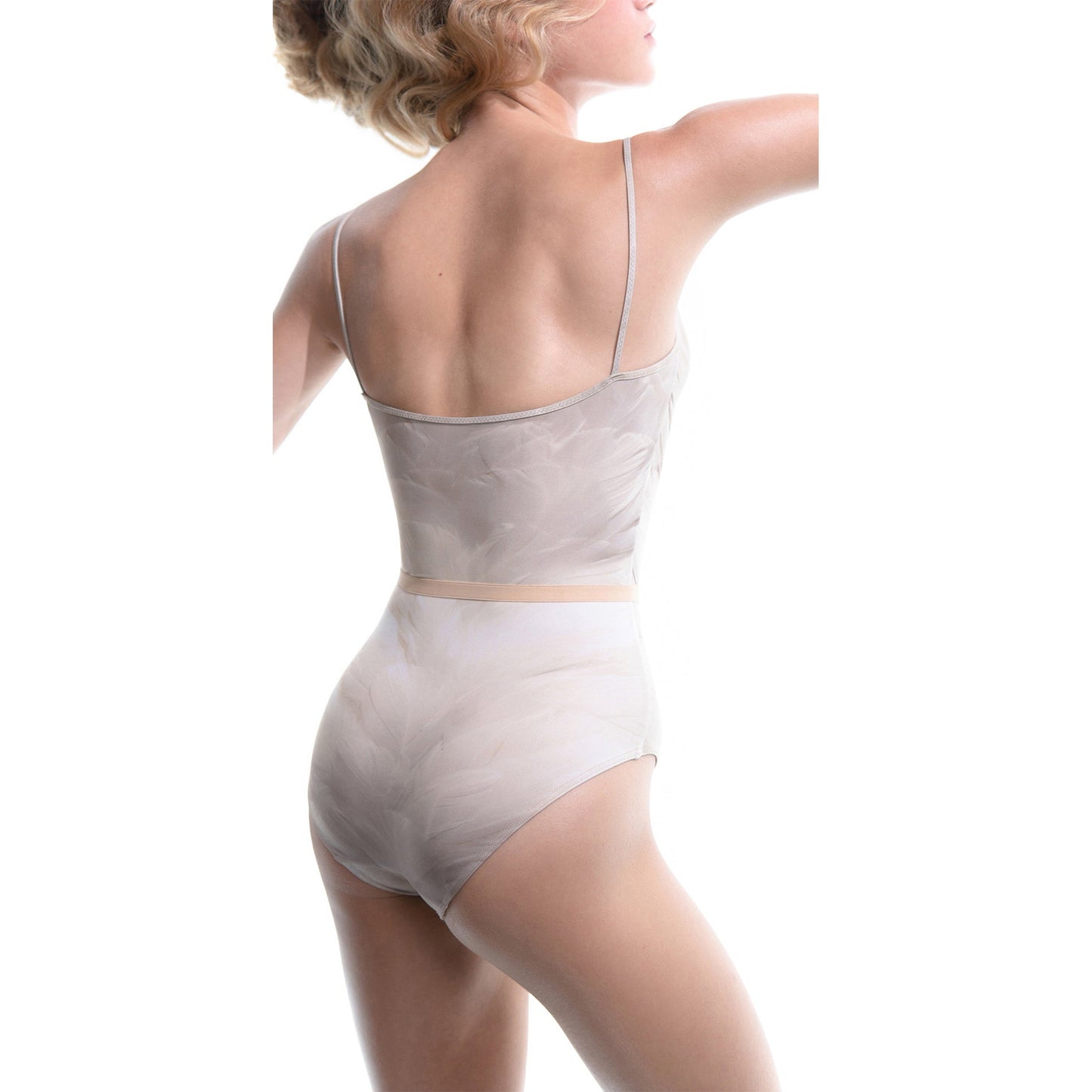 女童白色芭蕾舞连体衣(J181LE01VL/white)