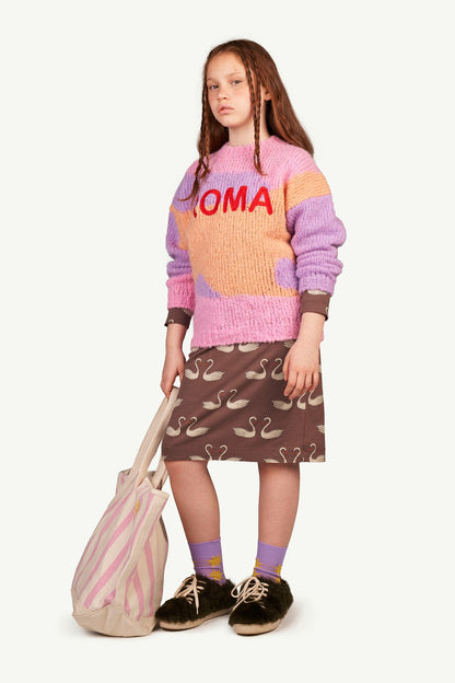 女童粉色Logo羊毛毛衣