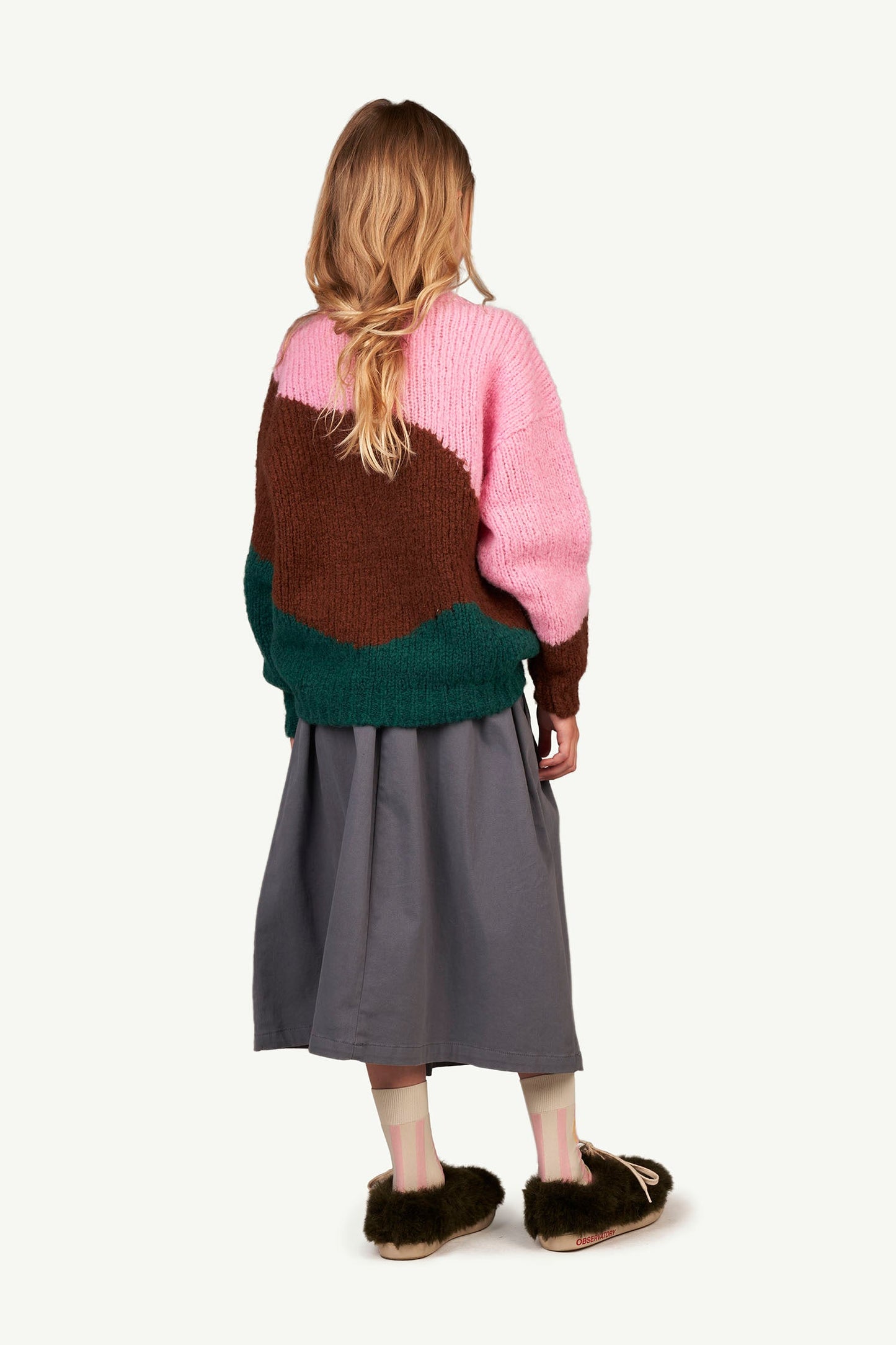 女童灰色Logo棉短裙