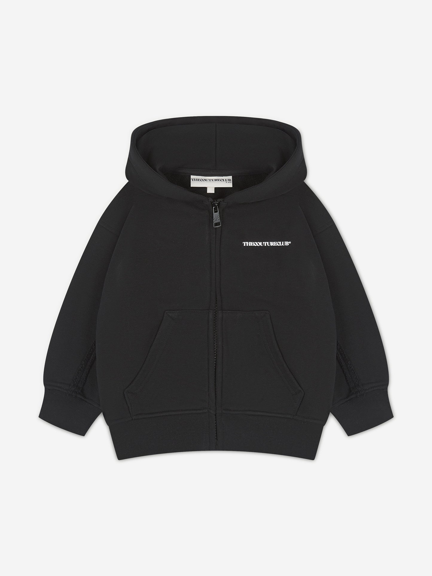 Couture Club Kids Raw Seam 会员专用拉链上衣（黑色）