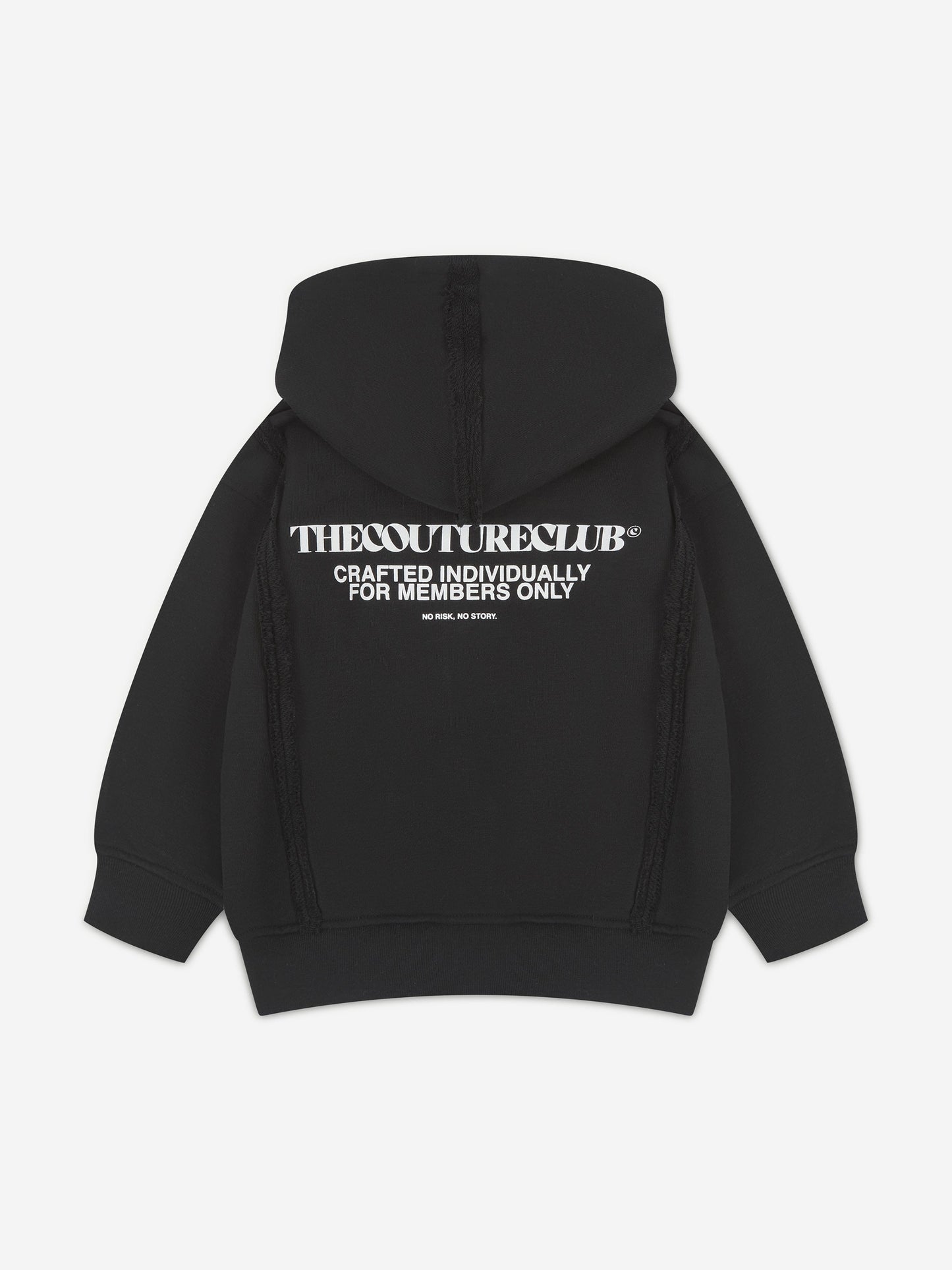 Couture Club Kids Raw Seam 会员专用拉链上衣（黑色）