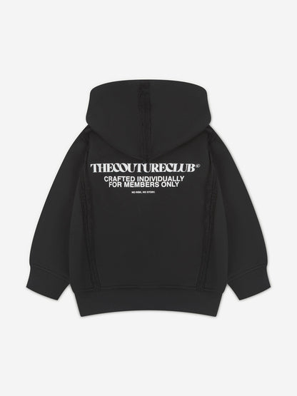 Couture Club Kids Raw Seam 会员专用拉链上衣（黑色）