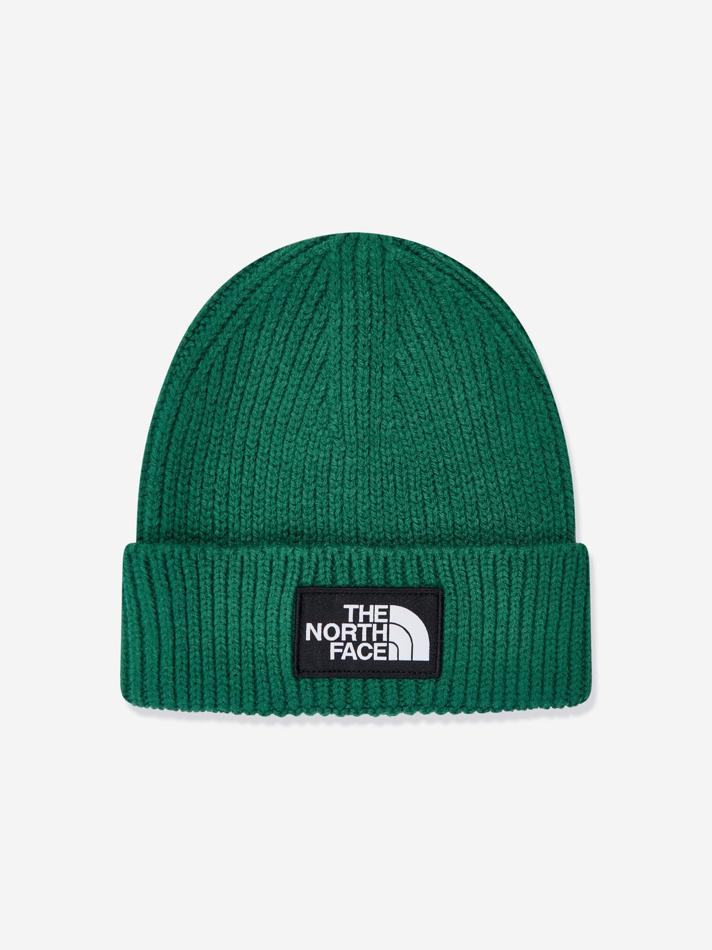 The North Face 儿童 TNF Box Logo 翻边无檐小帽（绿色）