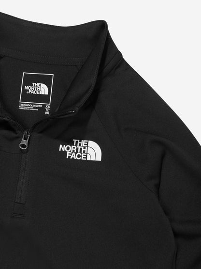 The North Face Kids Never Stop 1/4 拉链上衣（黑色）