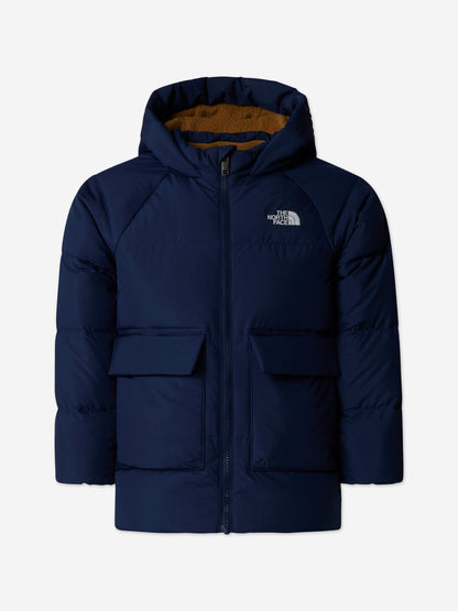 The North Face 男童羽绒羊毛衬里派克大衣（海军蓝）