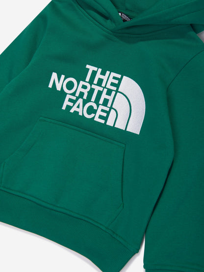 The North Face 男童 Drew Peak 绿色连帽衫