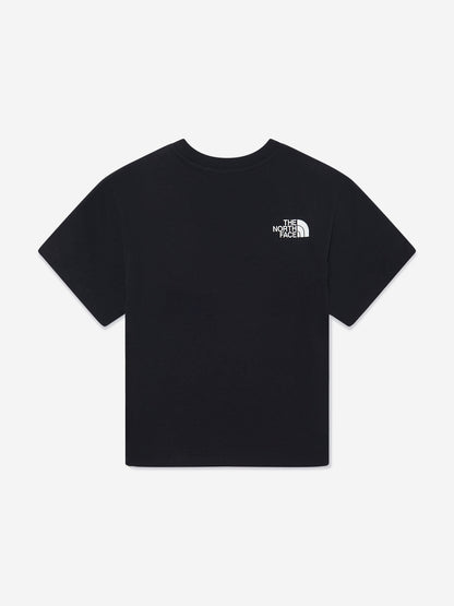 The North Face 儿童 Varsirty 图案超大 T 恤（黑色）