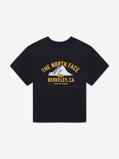 The North Face 儿童 Varsirty 图案超大 T 恤（黑色）