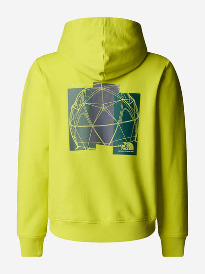 Boys Graphic Relaxed Hoodie in Yellow