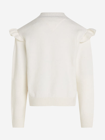 Tommy Hilfiger Girls Flip Flop Sequin Jumper in Ivory