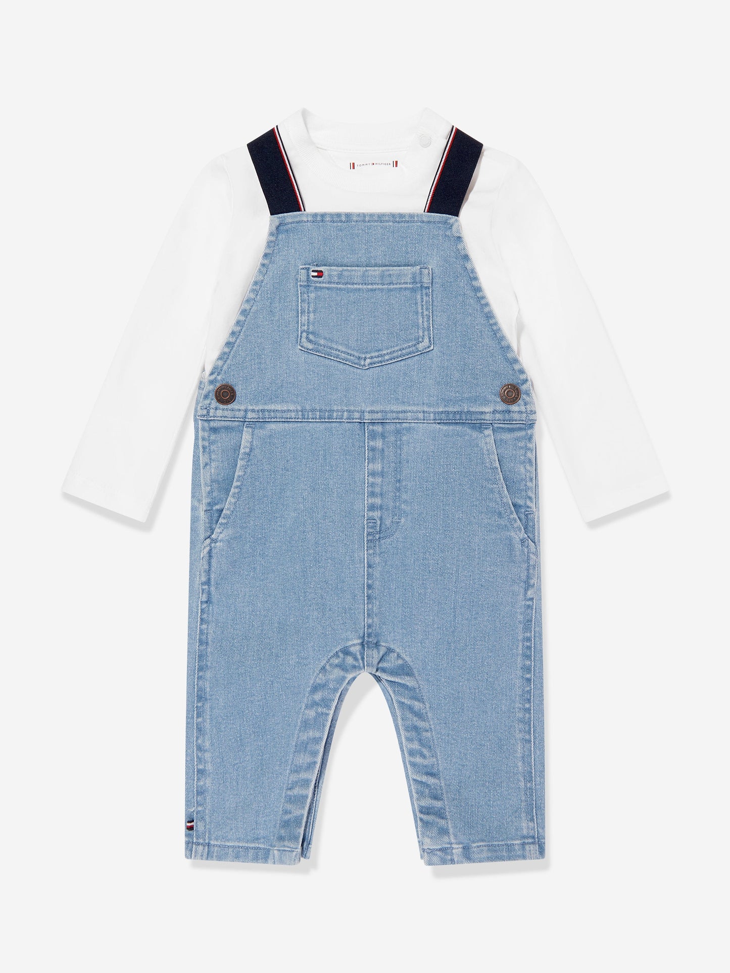 Tommy Hilfiger Baby Boys Denim Dungaree Set in Blue