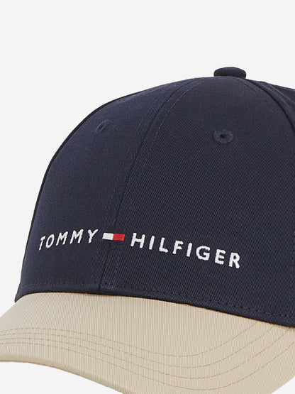 Kids Essential Colourblock Cap in Navy