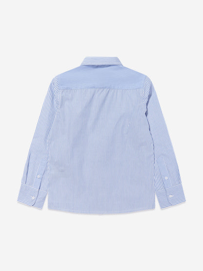 Trussardi 男童 Ravazeti 口袋衬衫（蓝色）