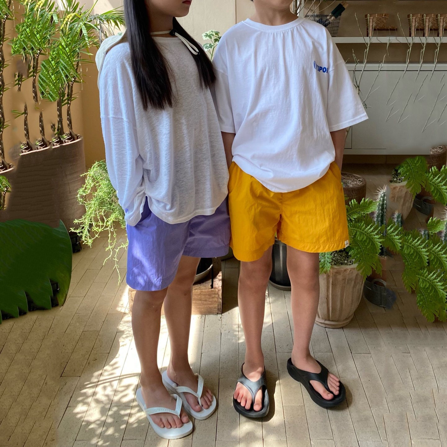儿童紫色泳裤