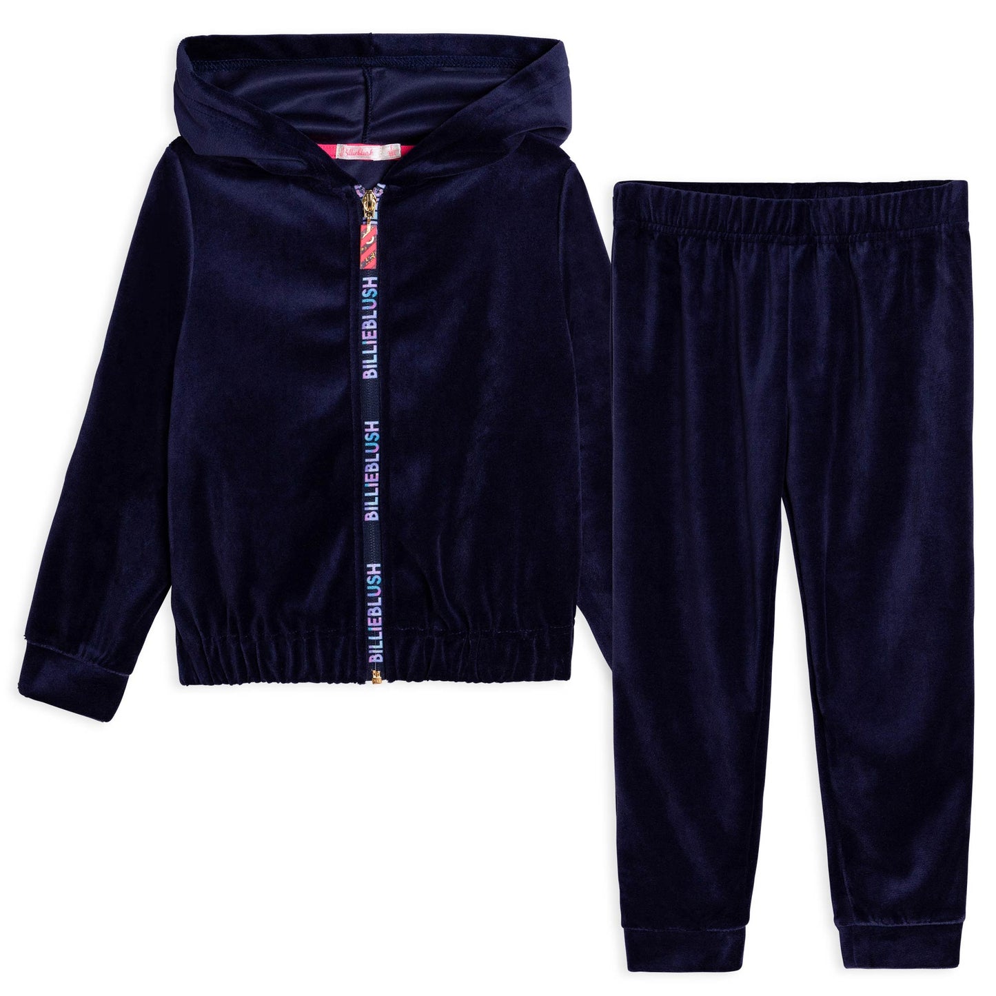 女童蓝色刺绣套装