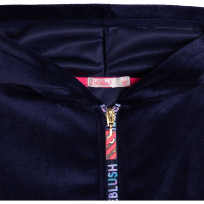 女童蓝色刺绣套装