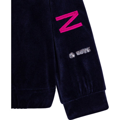 女童蓝色刺绣套装