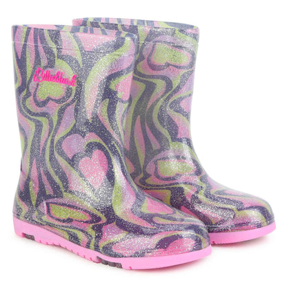 女童蓝色Logo雨鞋