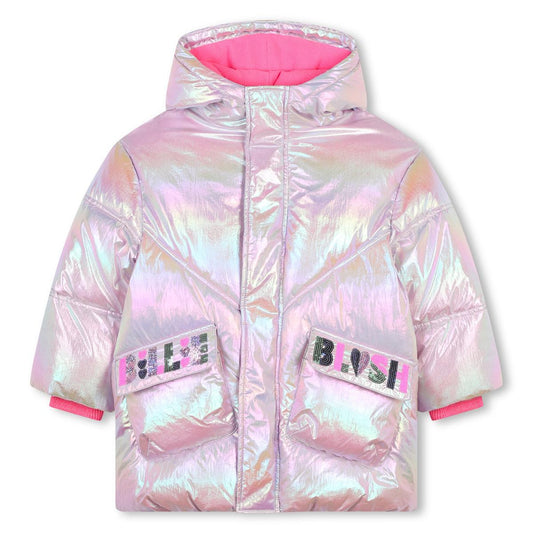女童玫瑰粉棉服