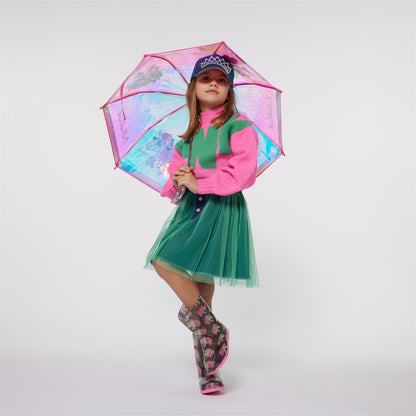 女童彩色雨伞