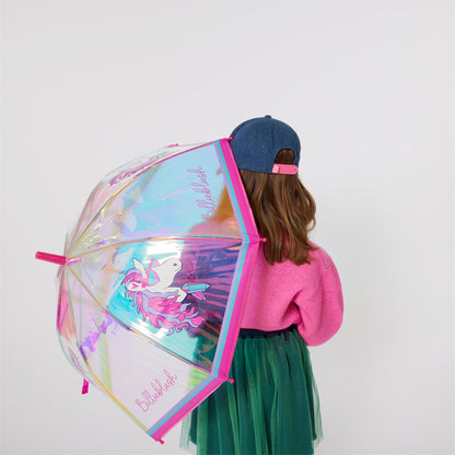 女童彩色雨伞
