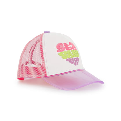 女童粉色Logo网状棒球帽