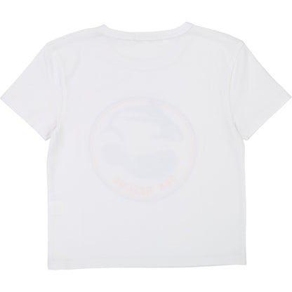 Boys White Cotton T-shirt