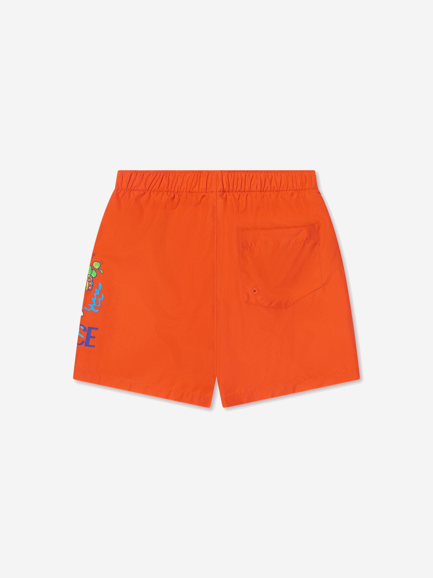 Versace 男童橙色鳄鱼泳裤