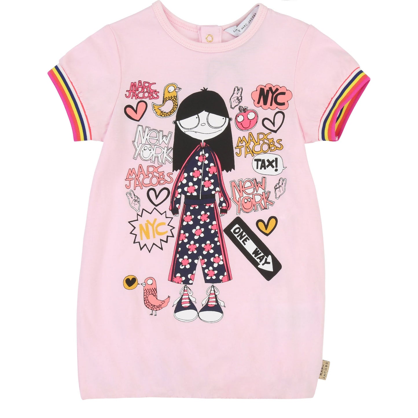 Baby Girls Pink Printed Dress