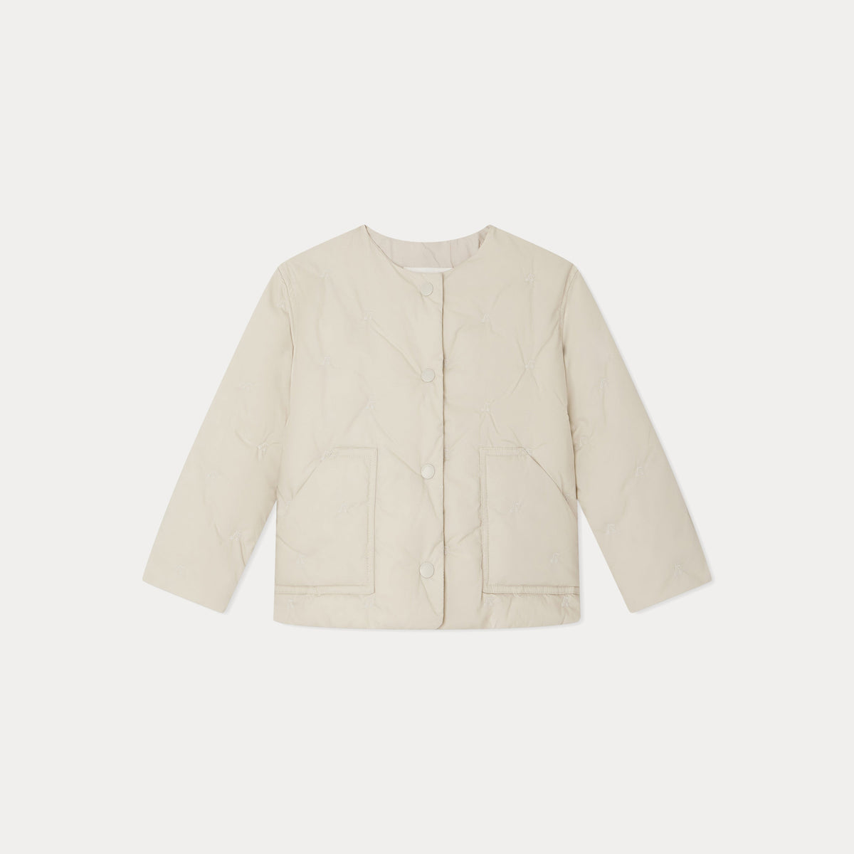 女童白色棉服
