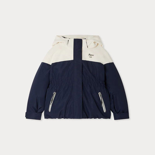 女童深蓝色羽绒滑雪服