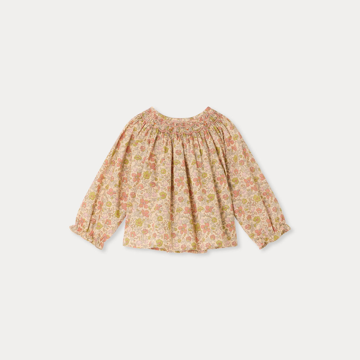 女婴粉色碎花棉衬衫