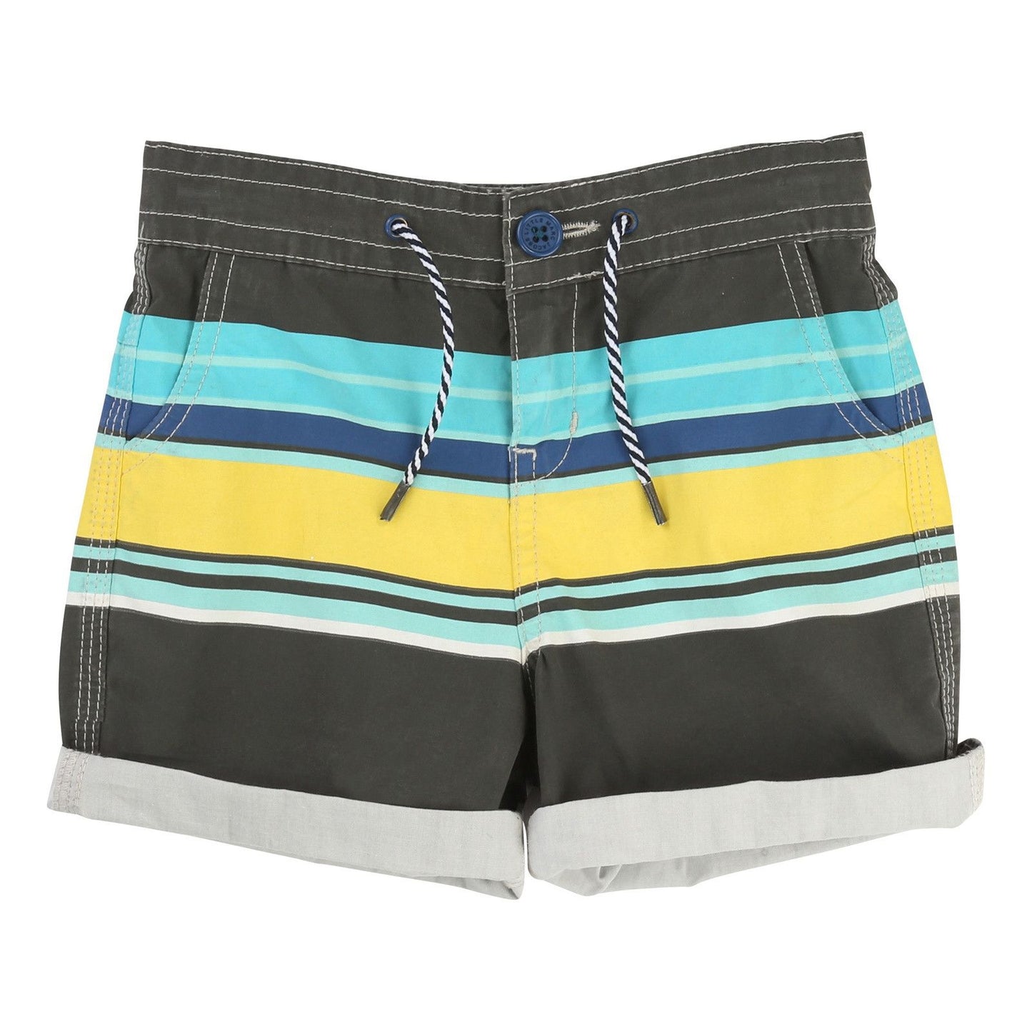 Boys Multicolor Stripe Strape Cotton Jersey Shorts